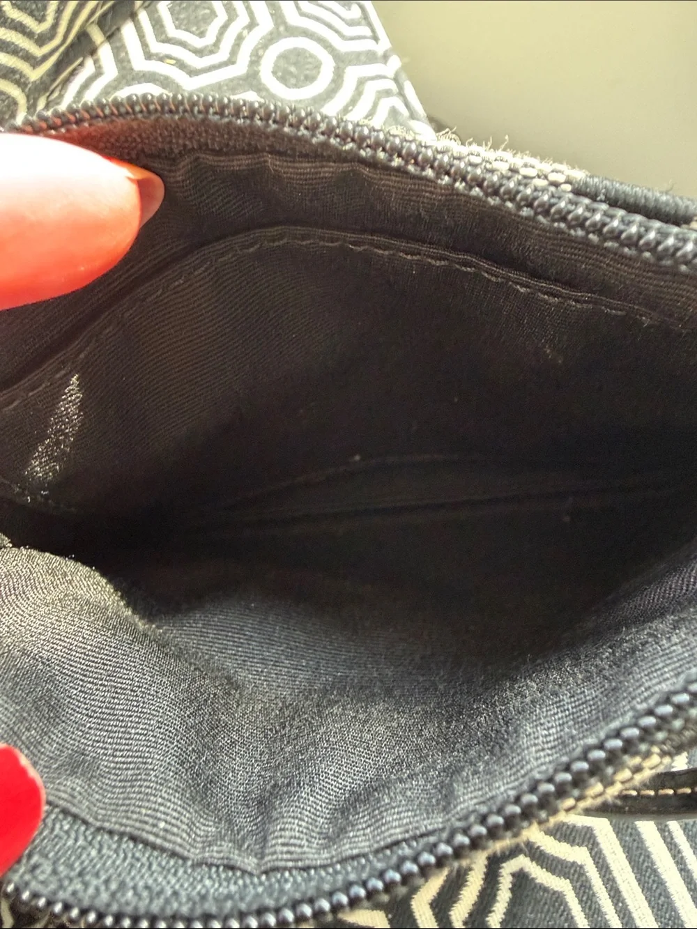 Coach Black and Chalk Signature Canvas Wristlet